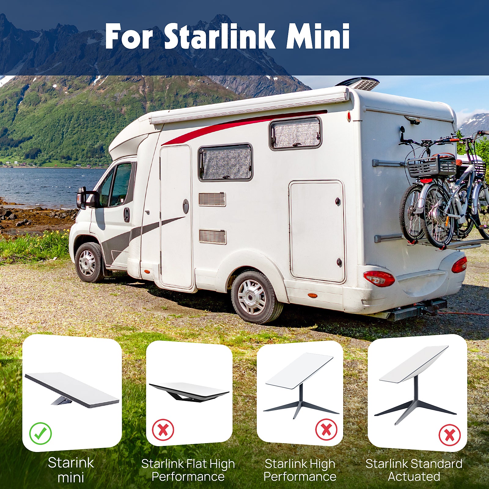 Starlink Mini Car Adapter with Switch- 12V~24V DC Power Cable for Star Link - Compact & Stable Star Link 12v Adapter for Car, RV, Camping, and Off-Grid Use