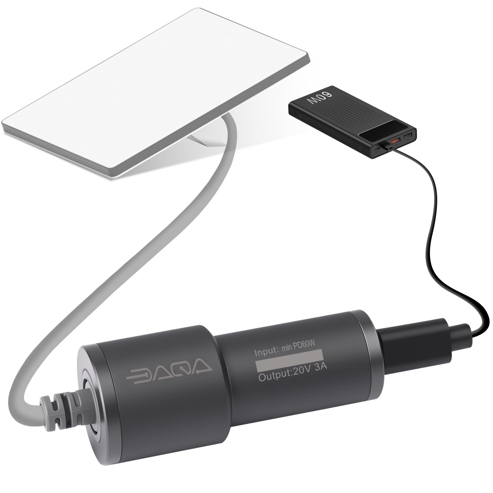 Starlink Mini Cable Adapter, USB C to DC Adapter for Starlink Mini, PD 60W Input Output 60W, Portable Waterproof Power Converter, Compatible with 100M Original Cable