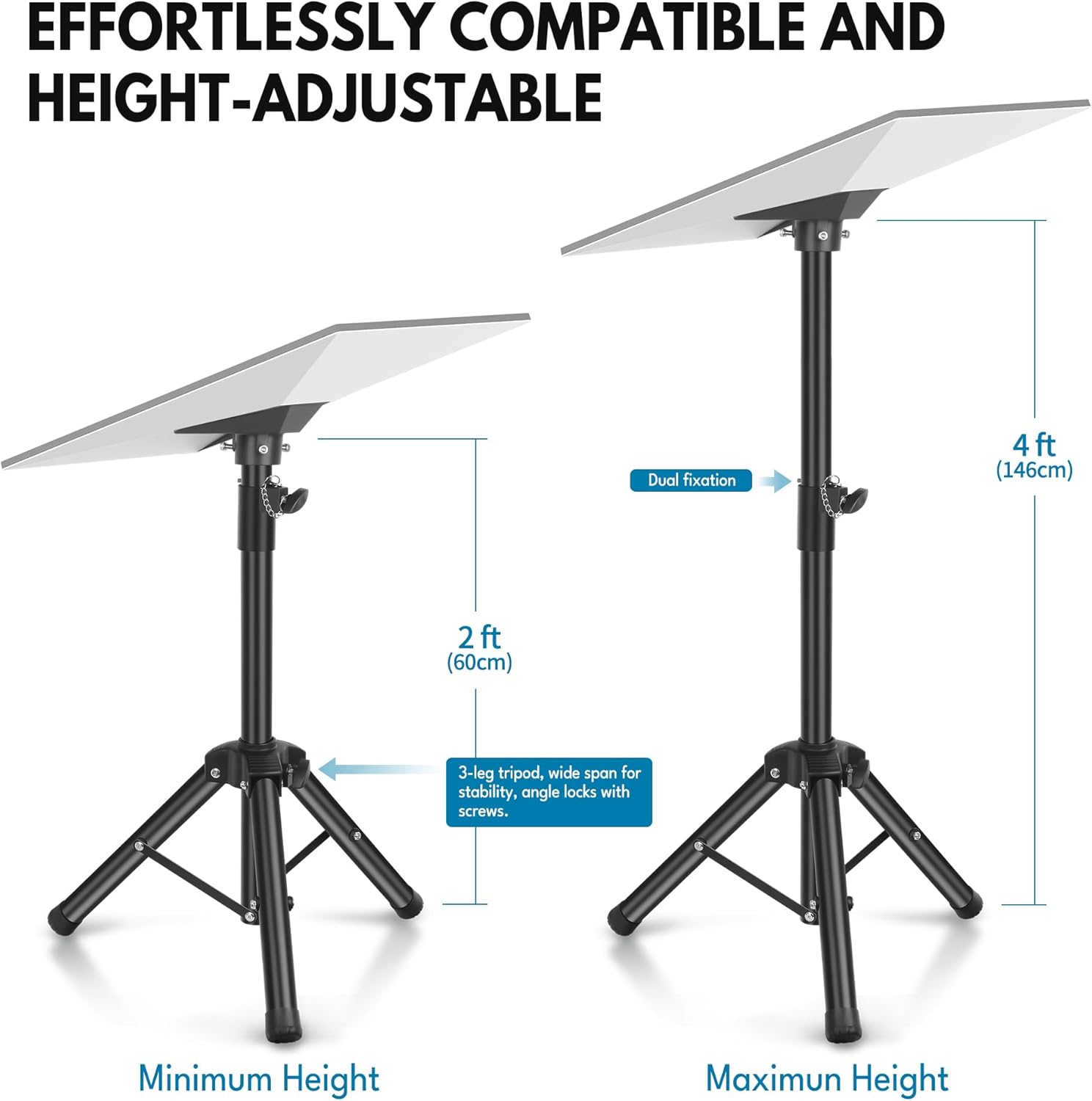 Portable Tripod Stand for Starlink Gen 3 – Adjustable Mount with Pipe Adapter