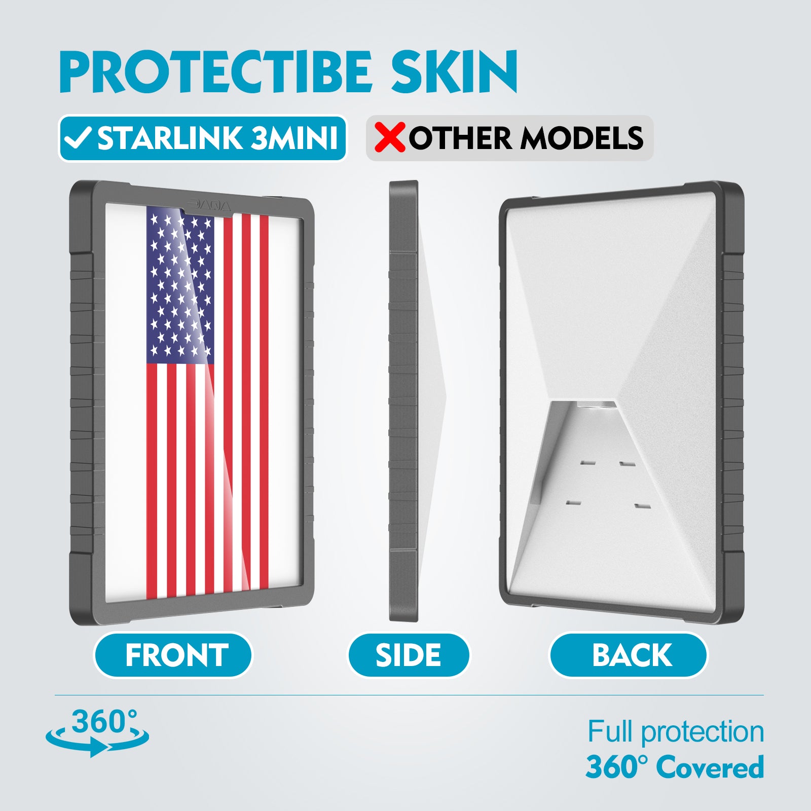 Starlink Mini Cover, Protective Travel Case for Starlink Gen3 Mini, TPU Protective Shell, Scratch-Resistant, Shockproof, Slim Fit Starlink Accessories