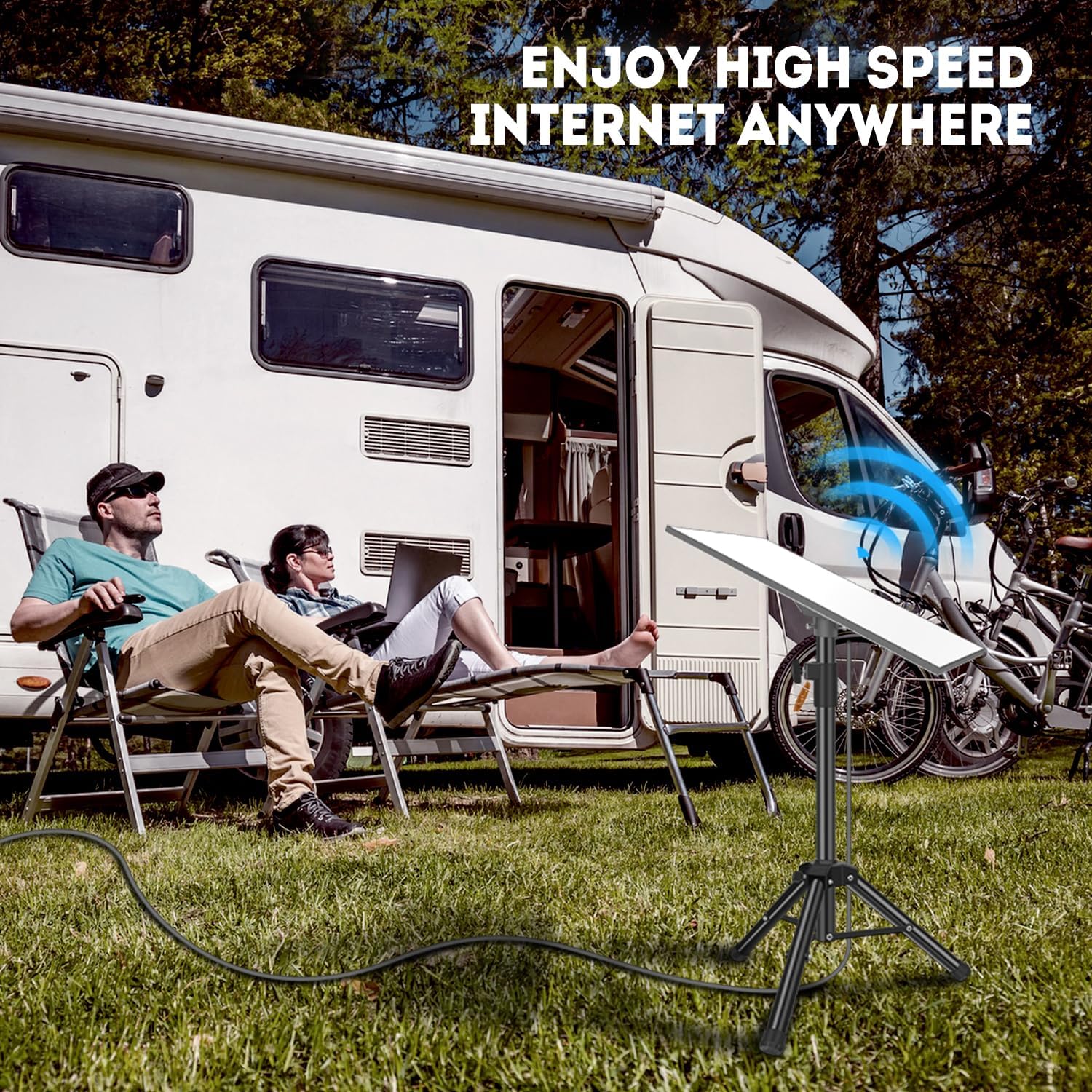 Portable Tripod Stand for Starlink Gen 3 – Adjustable Mount with Pipe Adapter