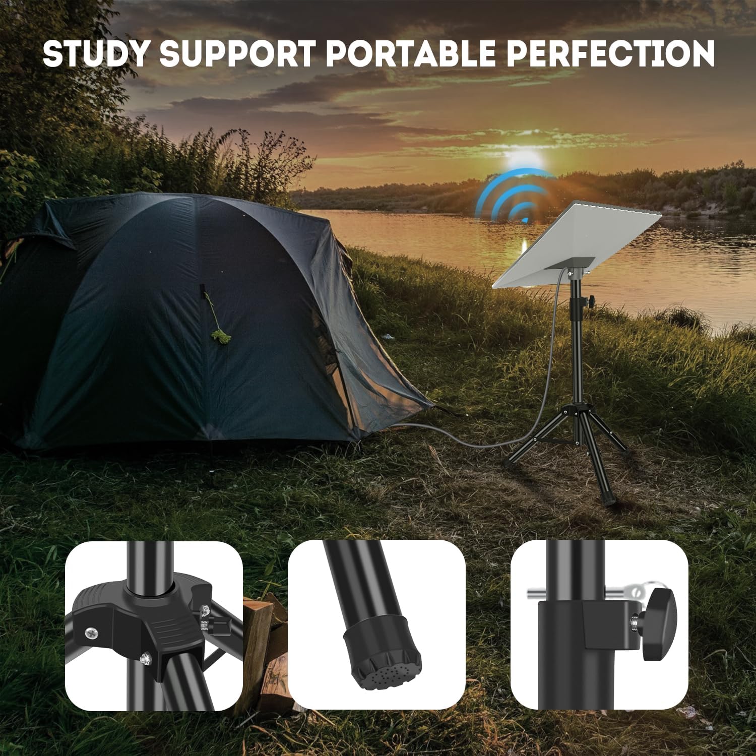 Portable Tripod Stand for Starlink Gen 3 – Adjustable Mount with Pipe Adapter