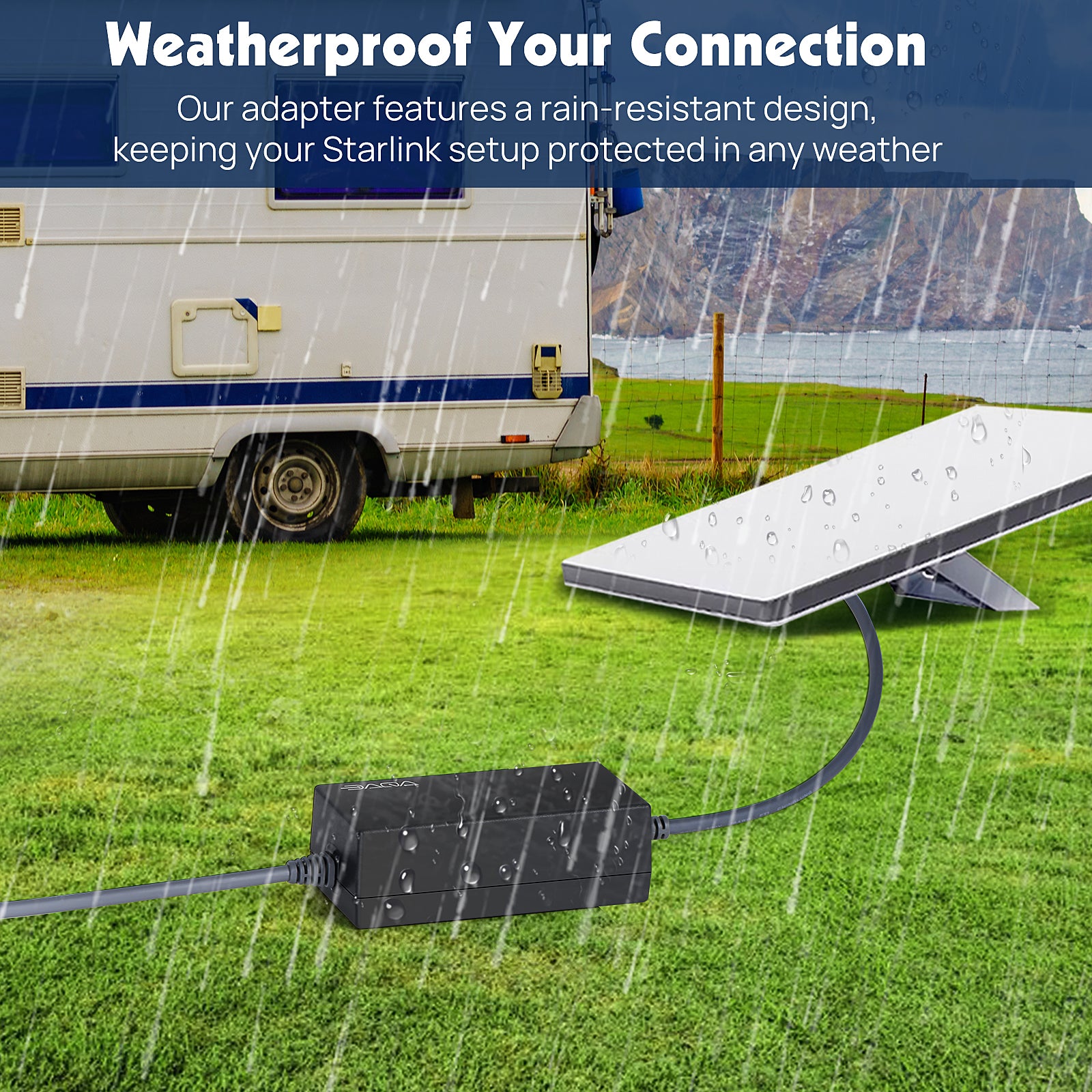 Starlink Mini Car Adapter with Switch- 12V~24V DC Power Cable for Star Link - Compact & Stable Star Link 12v Adapter for Car, RV, Camping, and Off-Grid Use