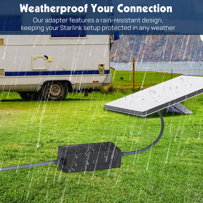 Starlink Mini Car Adapter with Switch- 12V~24V DC Power Cable for Star Link - Compact & Stable Star Link 12v Adapter for Car, RV, Camping, and Off-Grid Use