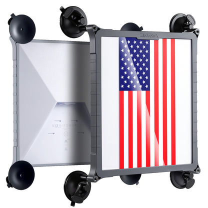 Starlink Mini Suction Cup Mount | TPU+PC Case, Travel & Camping Mount for Cars, Trucks, RVs Gray