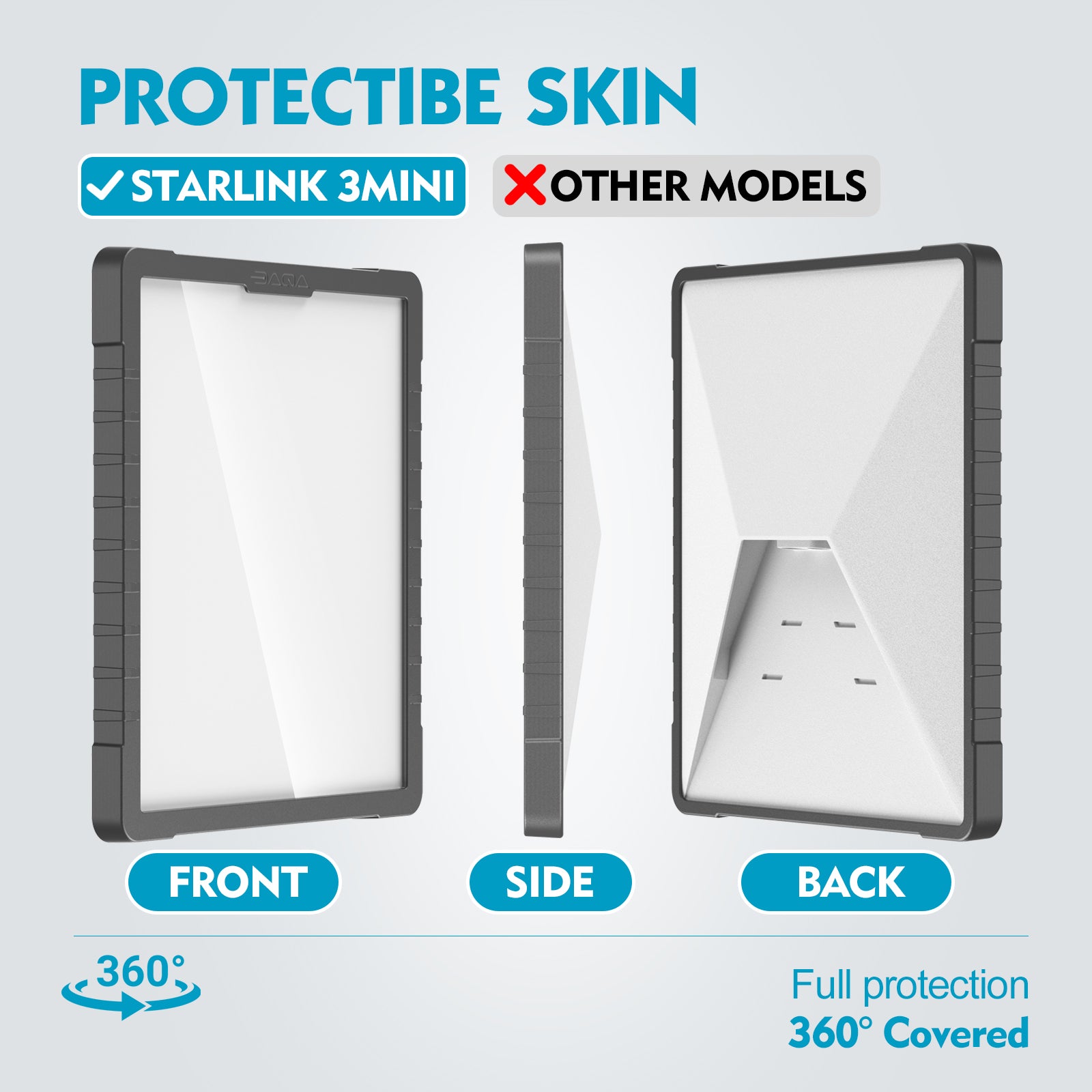 Starlink Mini Cover, Protective Travel Case for Starlink Gen3 Mini, TPU Protective Shell, Scratch-Resistant, Shockproof, Slim Fit Starlink Accessories