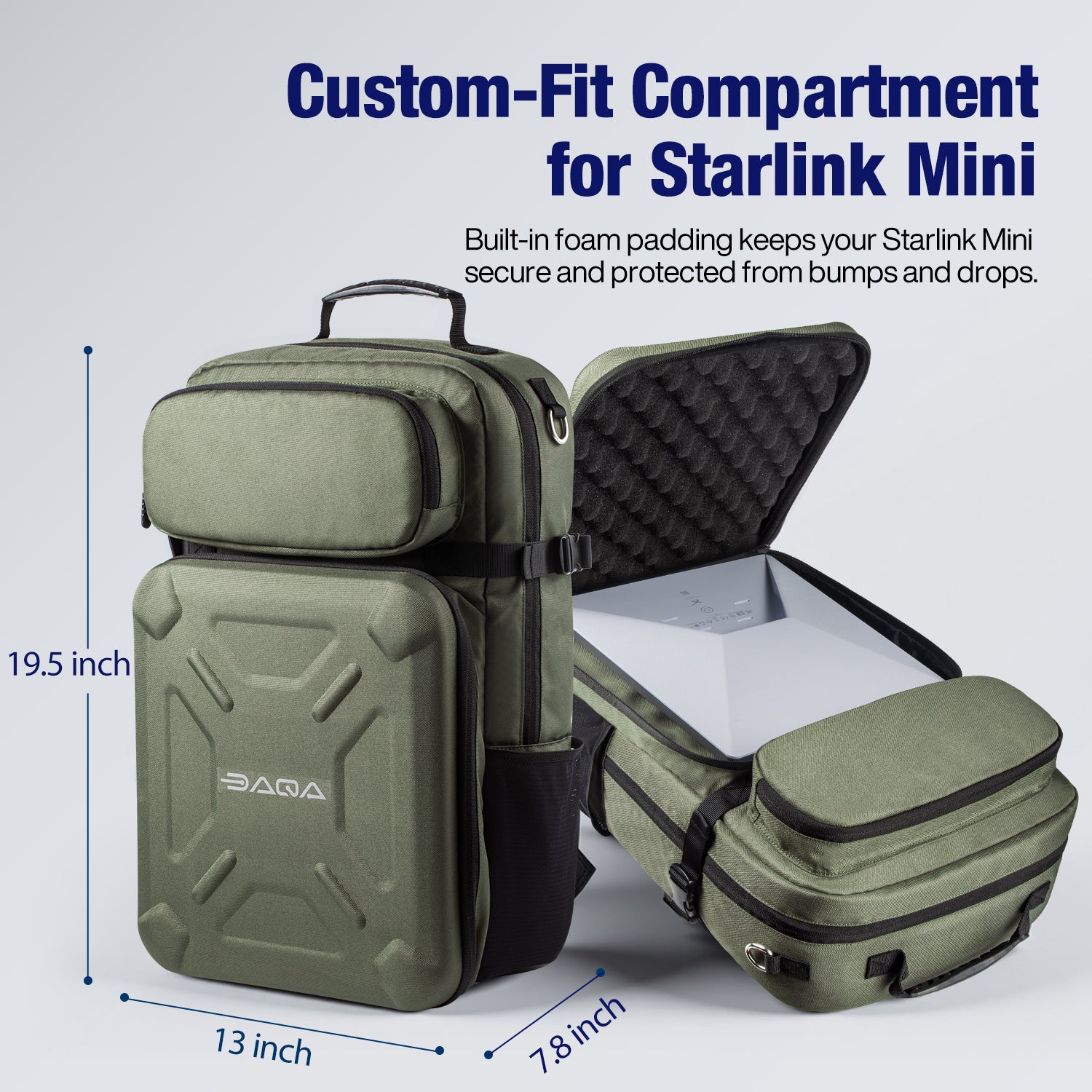 Starlink Mini Backpack with Padded Storage, Large Capacity Star link Mini Case Holder, Travel & Camping Bag for Starlink Accessories