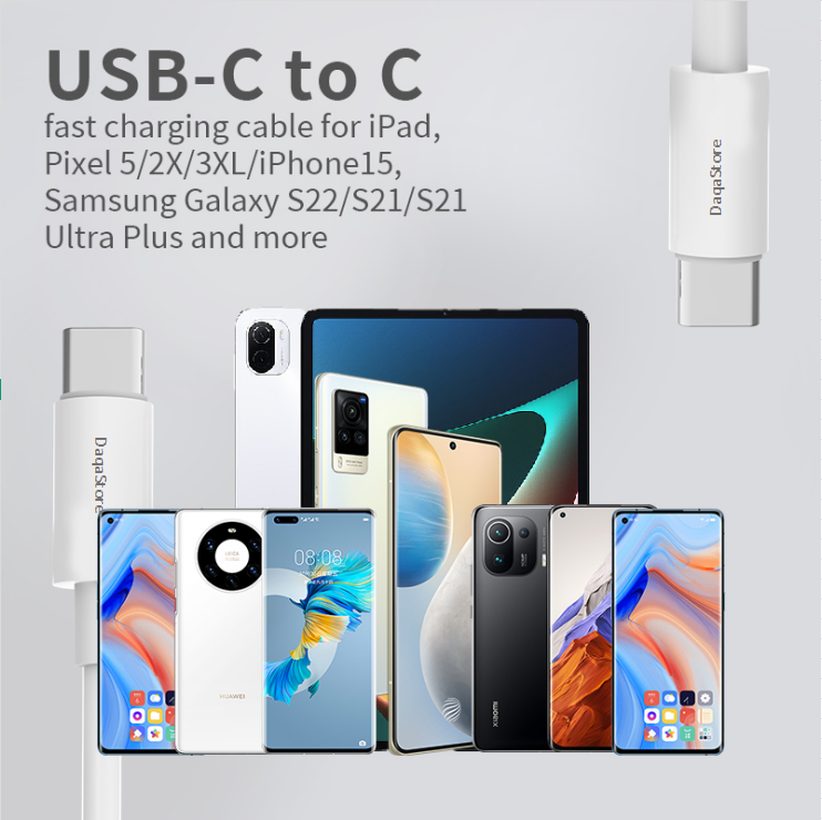 DaqaStore iPhone Charger Fast Charging, 2Pack 20W Type C Fast Charger Block with 6FT USB C to Lightning Cable Compatible for iPhone 14/13/12/11 Pro Max/Xs Max/XR/X,iPad