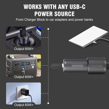 Starlink Mini Cable Adapter, USB C to DC Adapter for Starlink Mini, PD 60W Input Output 60W, Portable Waterproof Power Converter, Compatible with 100M Original Cable