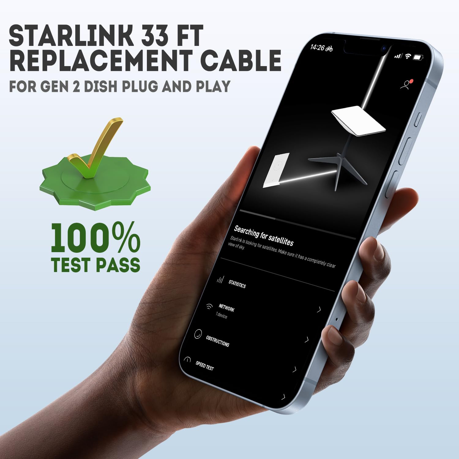 Starlink Cable for Starlink Actuated Gen 2, Star Links Internet Satellite Kit