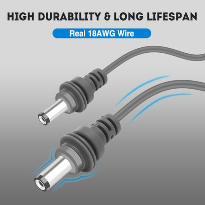 Starlink Mini DC Power Cable, 9.8 FT OEM Replacement, Female-to-Male, Grey, Compatible with Starlink Mini, Power Banks