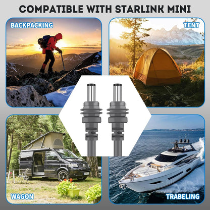 Starlink Mini DC Power Cable, 9.8 FT OEM Replacement, Female-to-Male, Grey, Compatible with Starlink Mini, Power Banks