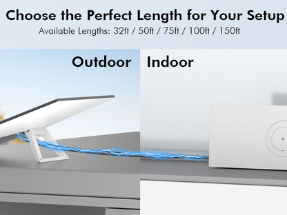 Starlink Cable for Gen 3 – 32ft/50ft/75ft/100ft/150ft, Waterproof Outdoor Starlink Network Cable for Stable RJ45 Connection, Compatible with Starlink GEN 3 Router and Dish