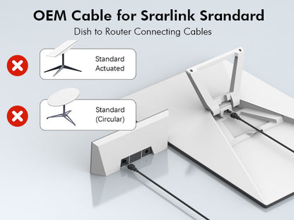 Starlink Cable for Gen 3 – 32ft/50ft/75ft/100ft/150ft, Waterproof Outdoor Starlink Network Cable for Stable RJ45 Connection, Compatible with Starlink GEN 3 Router and Dish