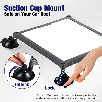 Starlink Mini Suction Cup Mount | TPU+PC Case, Travel & Camping Mount for Cars, Trucks, RVs Gray