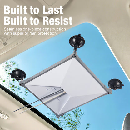 Starlink Mini Suction Cup Mount | TPU+PC Case, Travel & Camping Mount for Cars, Trucks, RVs Gray